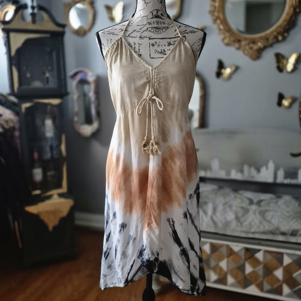 Sugar & Cream Boho Indie Tie-Dye Dress Large